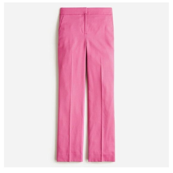 J Crew Willa Full-length Flare Pant  Italian City Wool Garden Dahlia - Picture 2 of 11